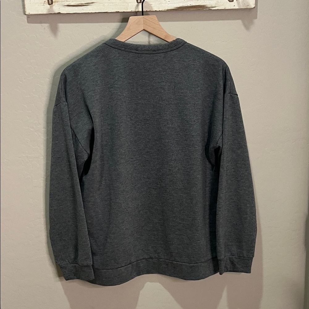 Fall Vibes Top Sweatshirt Leave Grandma Embroidered Shirt Autumn Leopard Cheetah - Picture 6 of 12